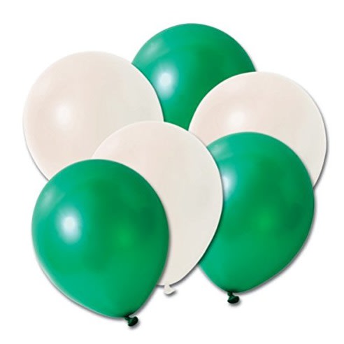 Nigeria Independence Day Balloon Green And White- Pack Of 50