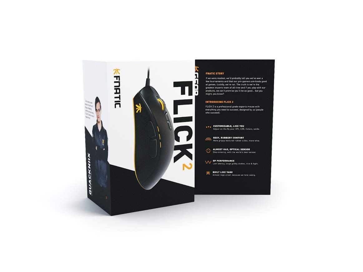 Flick 2 Pro E-Sports Wired RGB Gaming Mouse (Pixart 3360)
