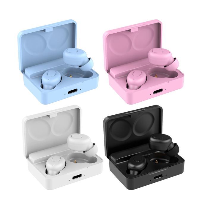 Wireless Bluetooth 5.0 Stereo In-Ear Gaming Waterproof W Black
