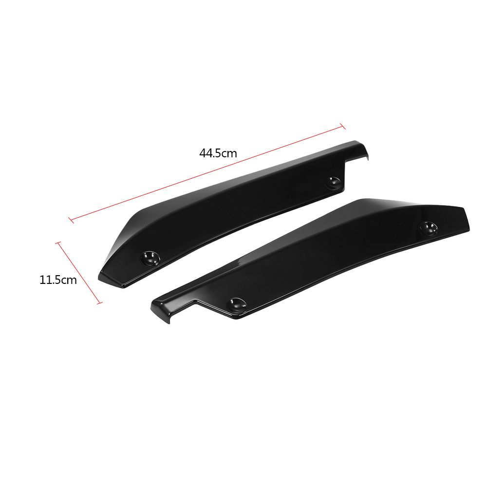 Fit Rear Bumper Lip Splitter Fins Body Lip Spoiler Chin