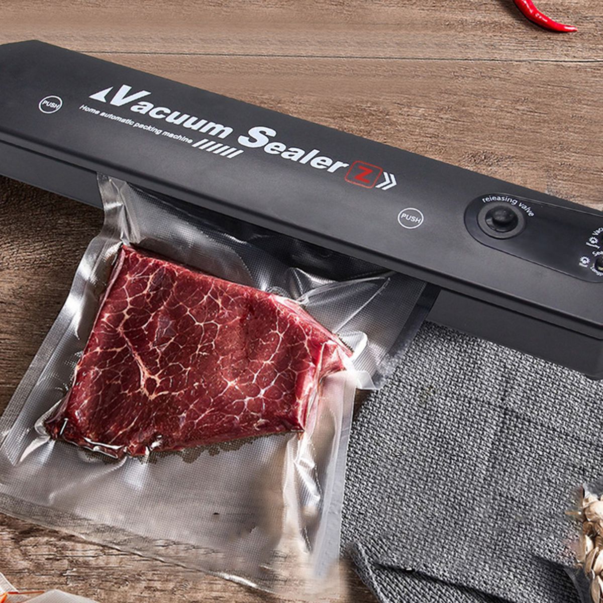 Vacuum Sealer Machine With 10PCS Vacuum Bags Automatic Food