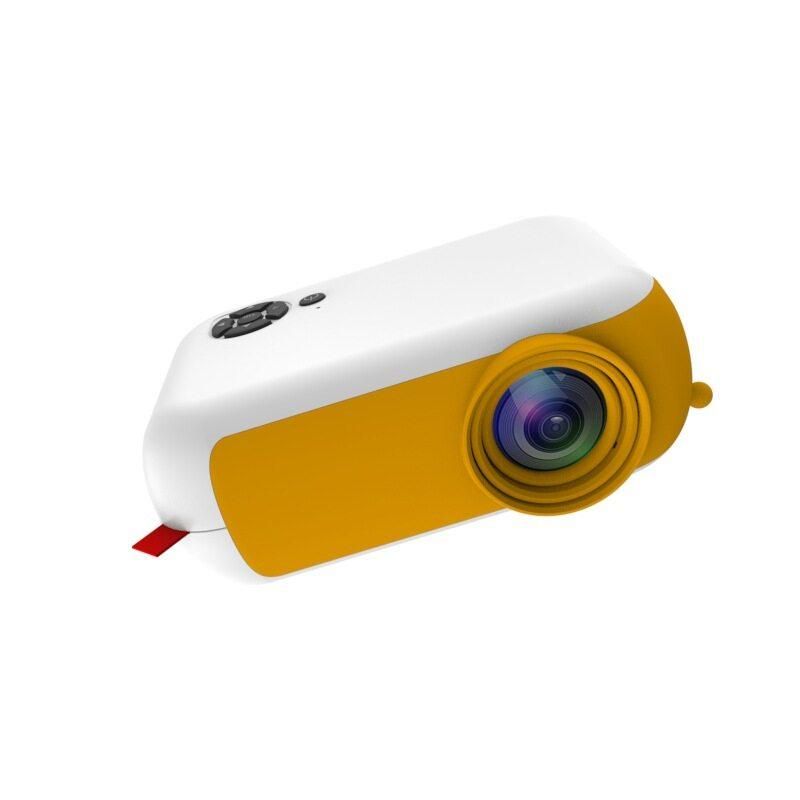 Portable Yellow Mini Projector For Phone Tablet Laptop