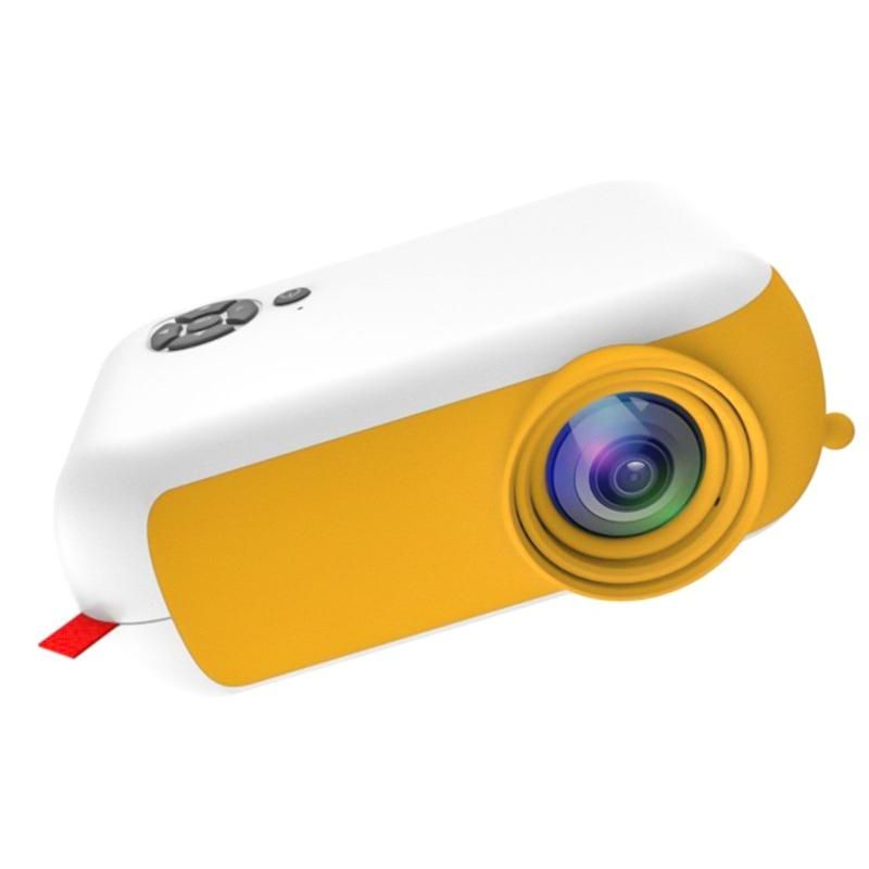 Portable Yellow Mini Projector For Phone Tablet Laptop