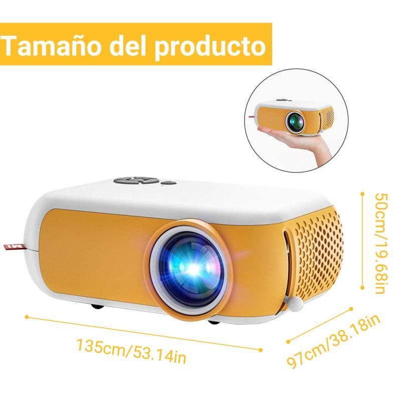 Portable Yellow Mini Projector For Phone Tablet Laptop