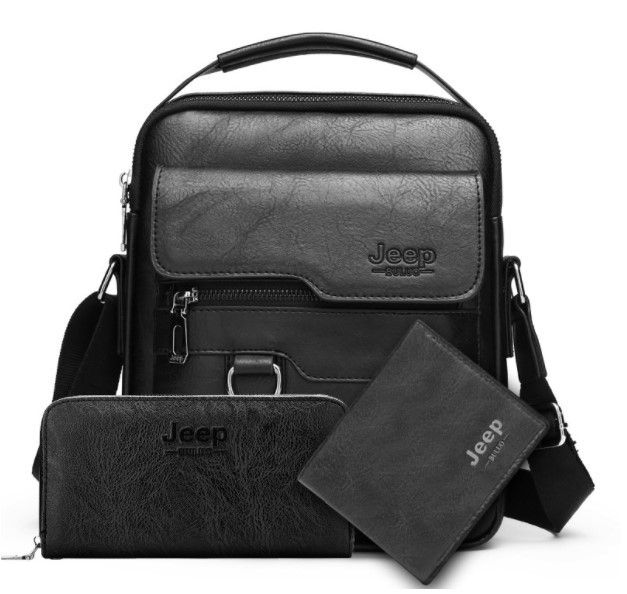 3 In 1 Leather Messager Bag