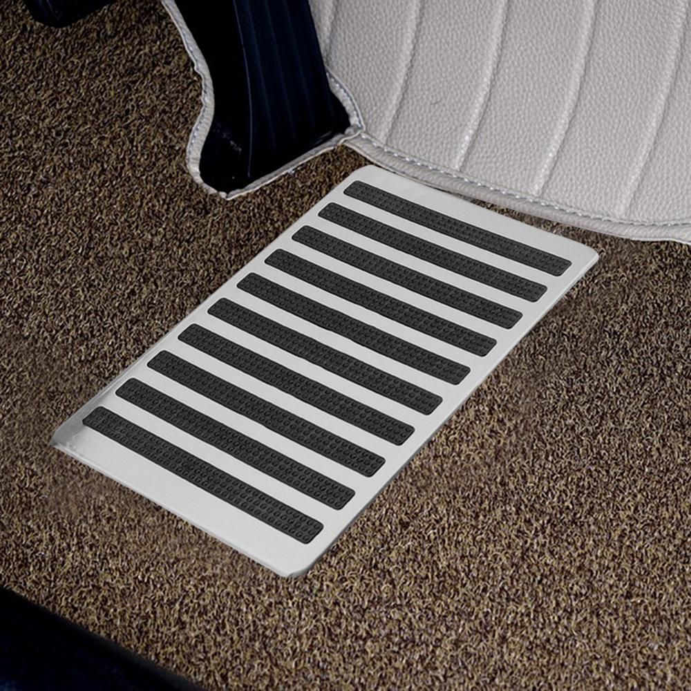 Car Carpet Mats Foot Heel Brake Pedal Floor Pad Patch Side Plate Universal Stainless Steel/PVC Automotive Accessories Interior