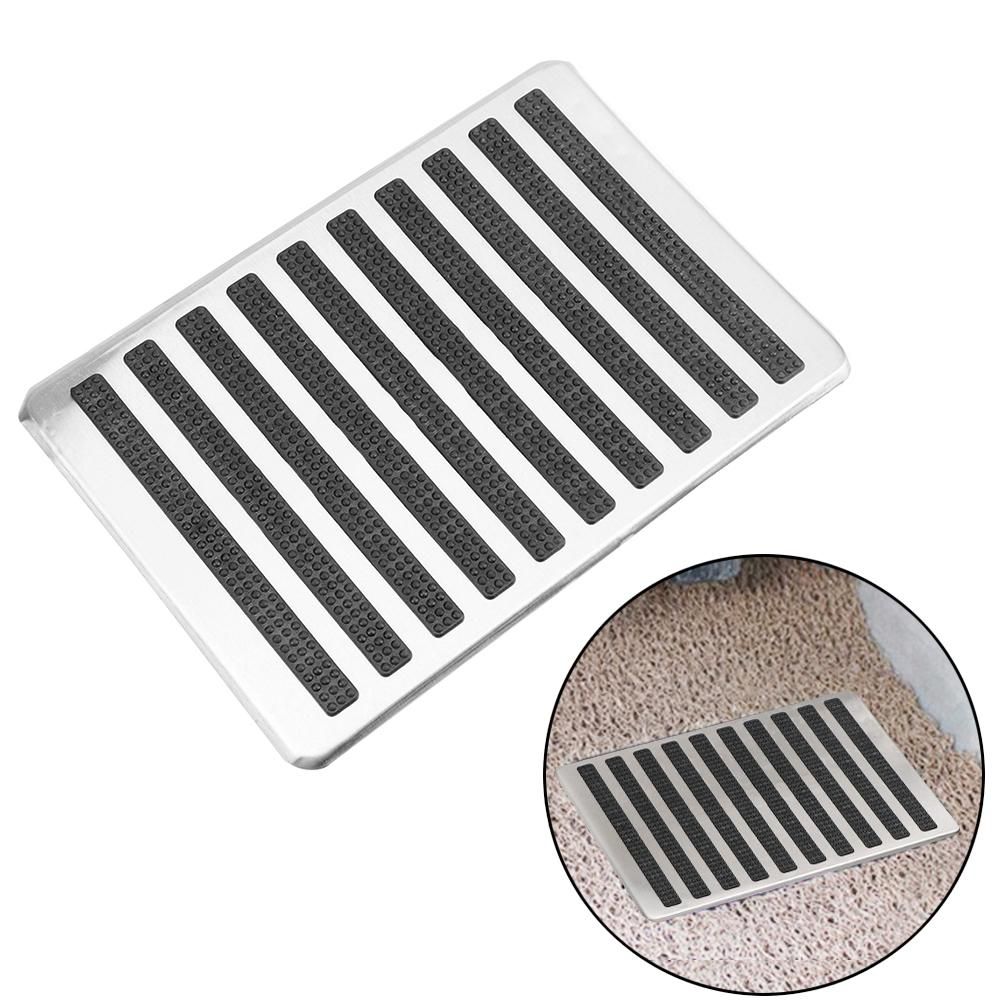 Car Carpet Mats Foot Heel Brake Pedal Floor Pad Patch Side Plate Universal Stainless Steel/PVC Automotive Accessories Interior