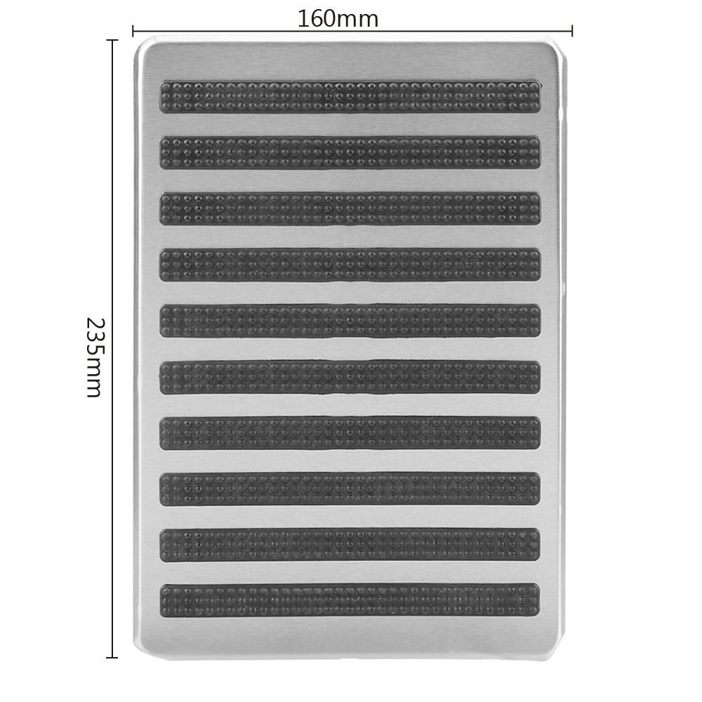 Car Carpet Mats Foot Heel Brake Pedal Floor Pad Patch Side Plate Universal Stainless Steel/PVC Automotive Accessories Interior