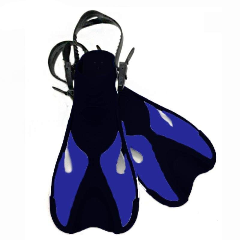 Adult Swimming Fins Snorkeling Foot Flipper Floating Training Fins Swimming Paddles Water Sports Adult Blue Black L / XL