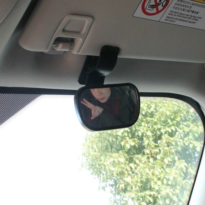 360 Degree Rotary Safety Suction Cup Car Back Seat-Black