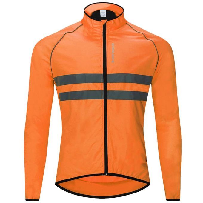 Cycling Bike  Breathable LongSleeve Jersey Jacket Sportswear Orange M