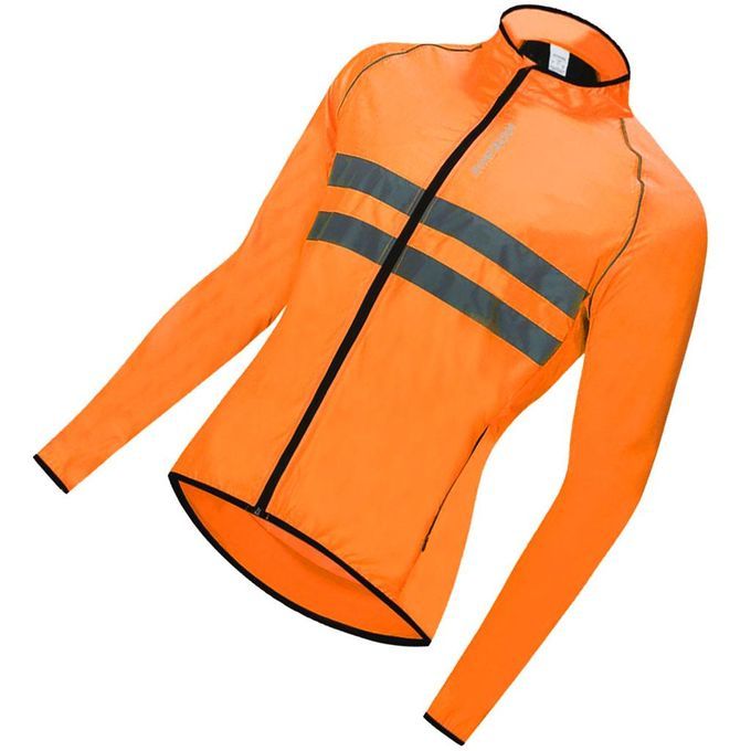 Cycling Bike  Breathable LongSleeve Jersey Jacket Sportswear Orange M
