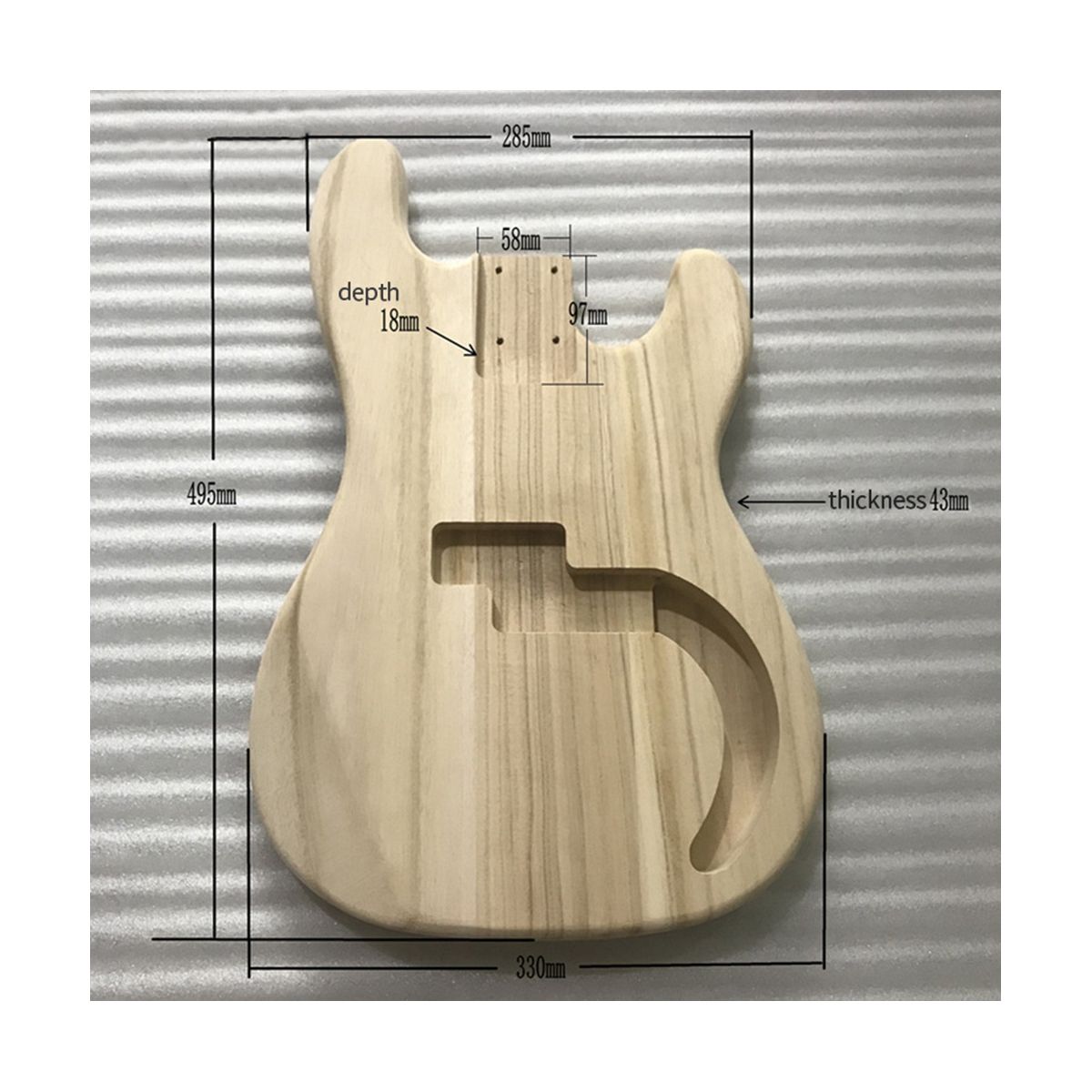 Pb Bass Guitar Bucket Unfinished Guitar Body Maple Solid