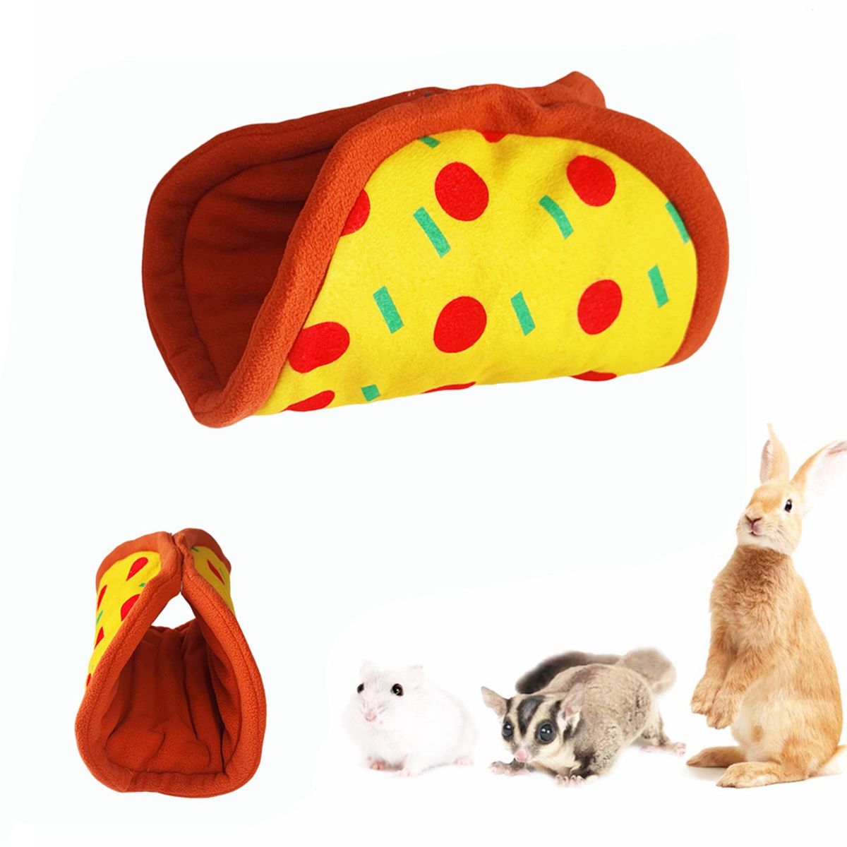 Pet Bed Hamster Guinea Pigs Sleeping Nest House Pet Channel Yellow