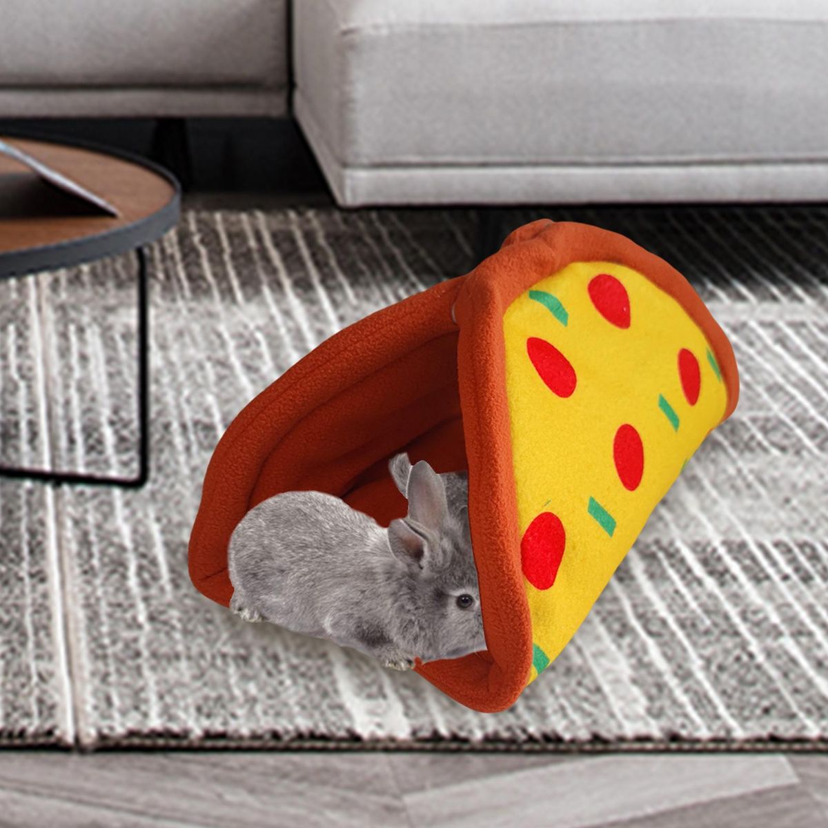 Pet Bed Hamster Guinea Pigs Sleeping Nest House Pet Channel Yellow