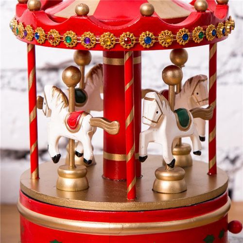 2pcs Beautiful Carousel Music Case Music Case Music Box