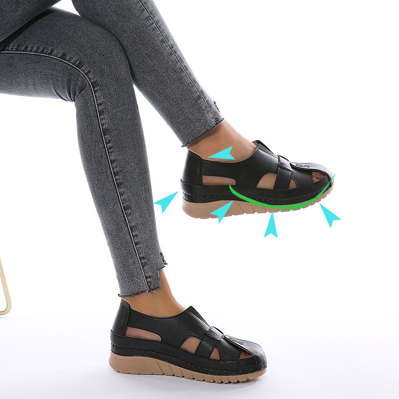 Retro Flat Wedge Loafers Shoes