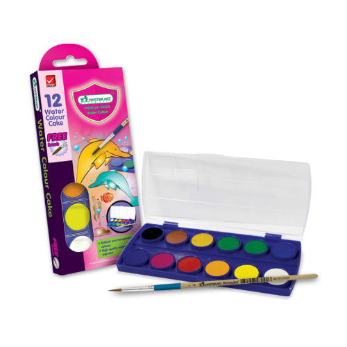Master Art Water Colour Cake -12 Colours Plastic Box