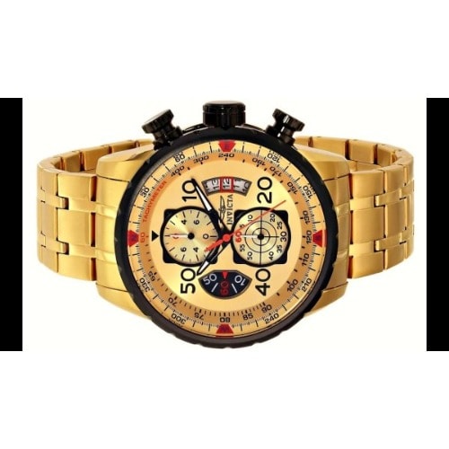 Men’s 17205 Aviator Analog Display Japanese Quartz Gold Watch