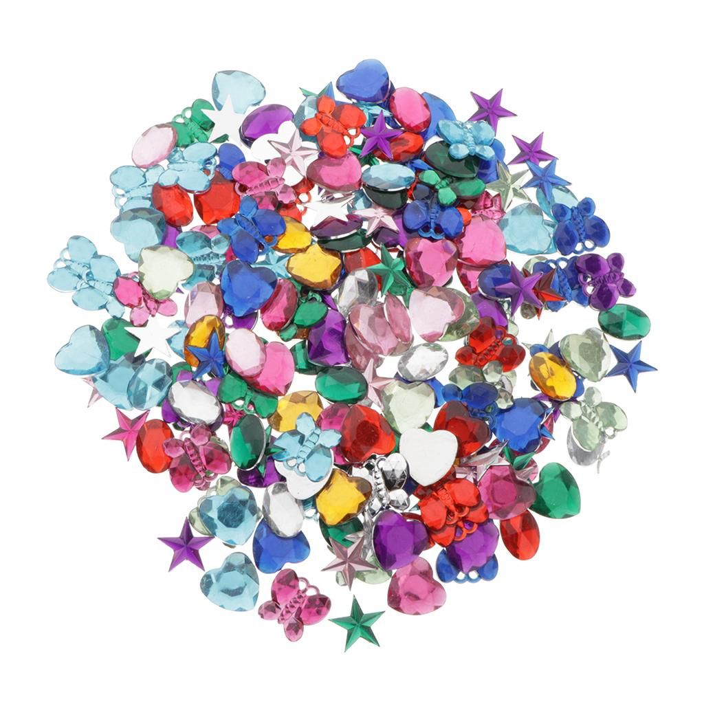 180/200PCS Resin Rhinestone Flatback Glitters Cabochon Mixed B 200Pcs