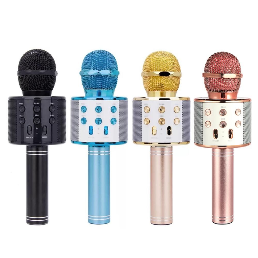 Kids 3 In1 Handheld Wireless Bluetooth Single Microphone Karaoke USB Speaker Singing Player KTV Mic Record Music Children Toy