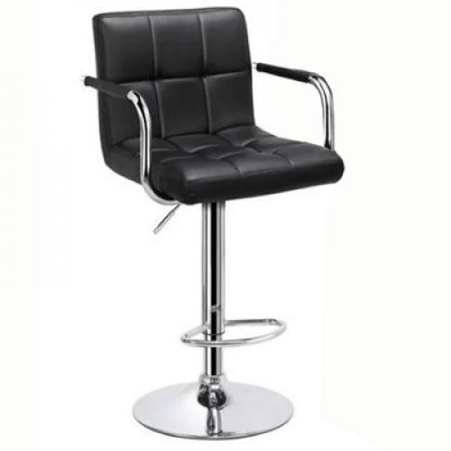 Set Of 2 High Class Swivel Adjustable Bar Stool - (Black)