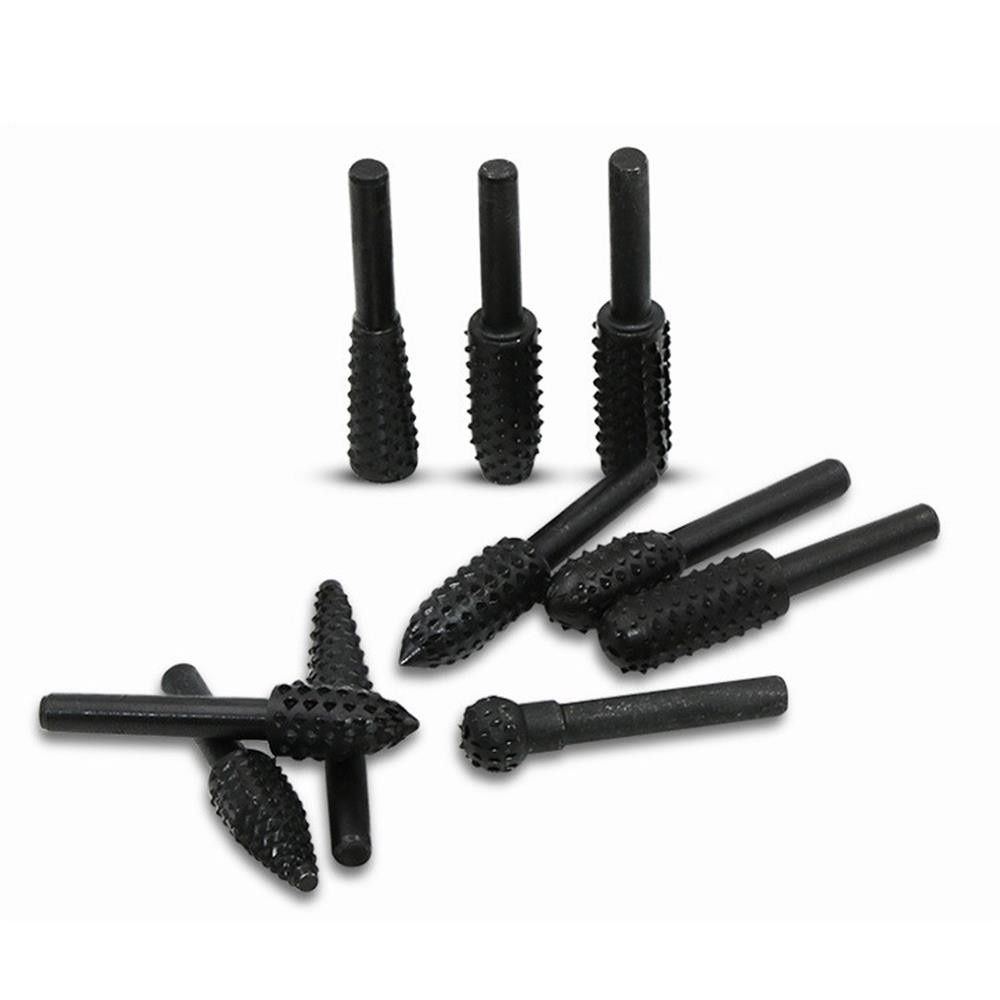10PCS Rasp File Drill Bits Rasp Set Drill Grinder Drill Rasp
