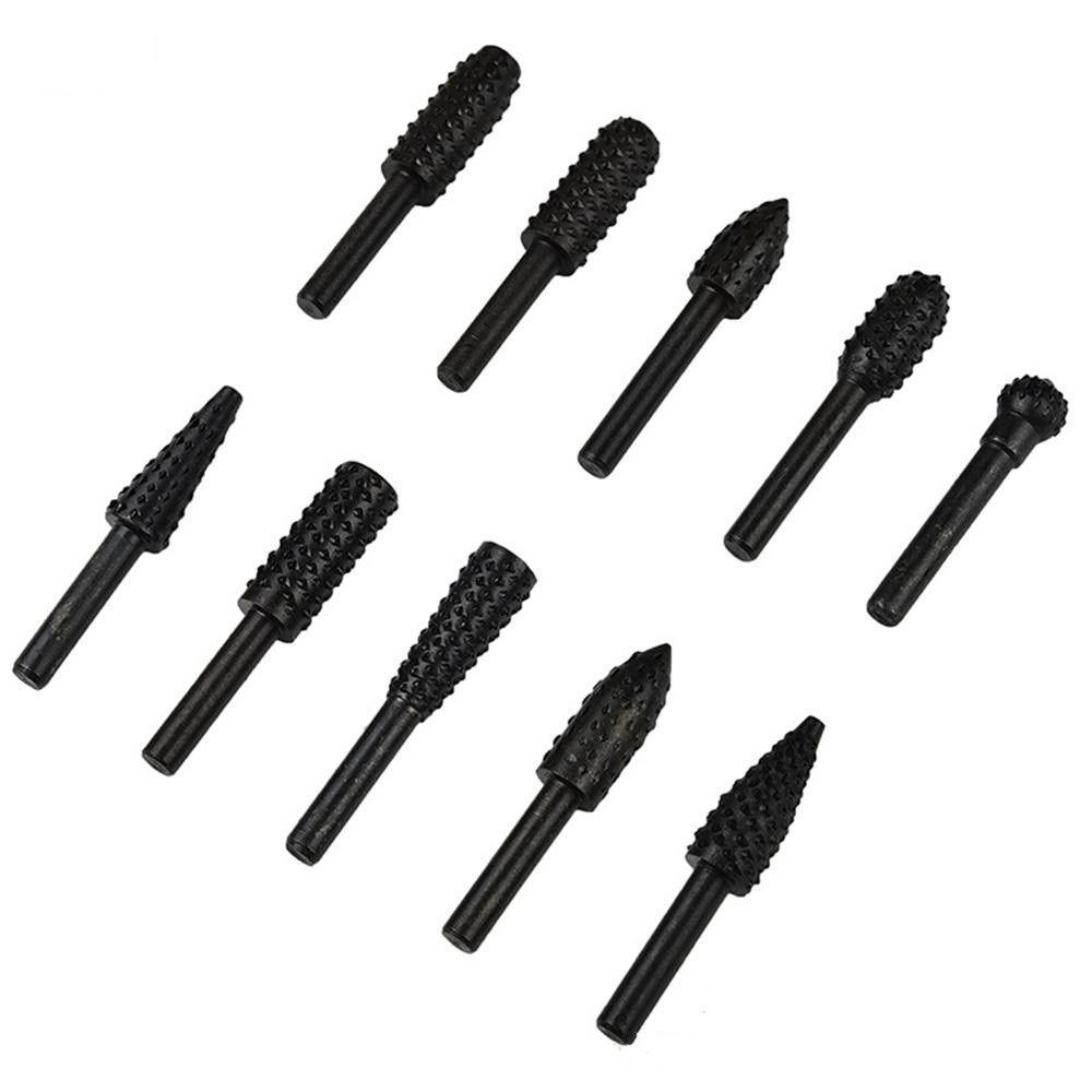 10PCS Rasp File Drill Bits Rasp Set Drill Grinder Drill Rasp