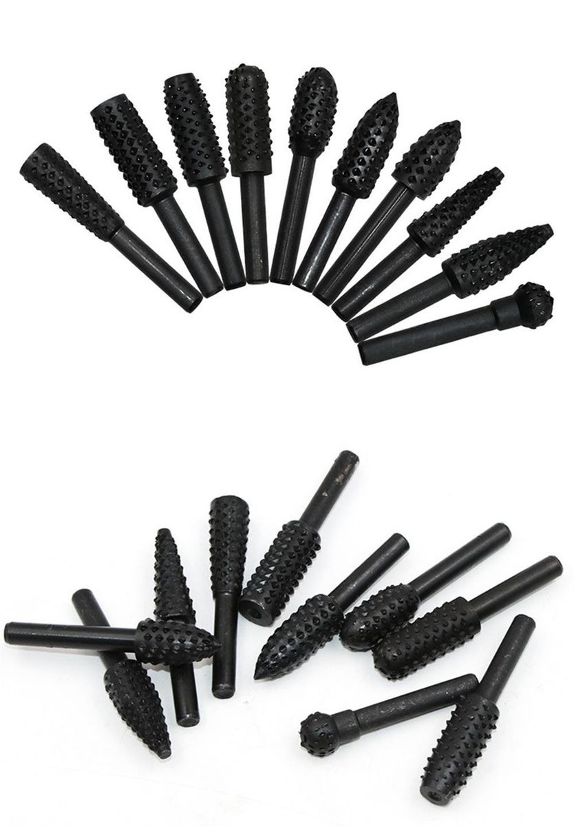 10PCS Rasp File Drill Bits Rasp Set Drill Grinder Drill Rasp