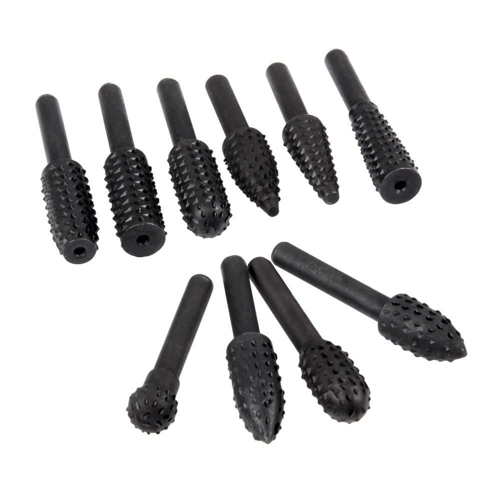 10PCS Rasp File Drill Bits Rasp Set Drill Grinder Drill Rasp