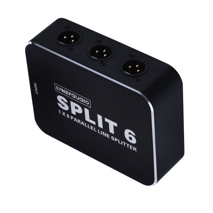 Stereo Audio Signal XLR Balanced 6 Input Switcher Converter Splitter