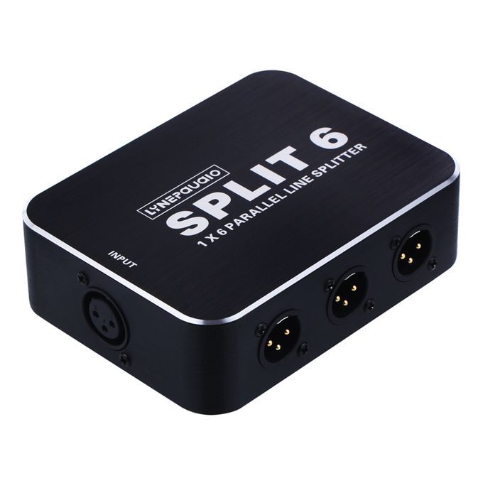 Stereo Audio Signal XLR Balanced 6 Input Switcher Converter Splitter