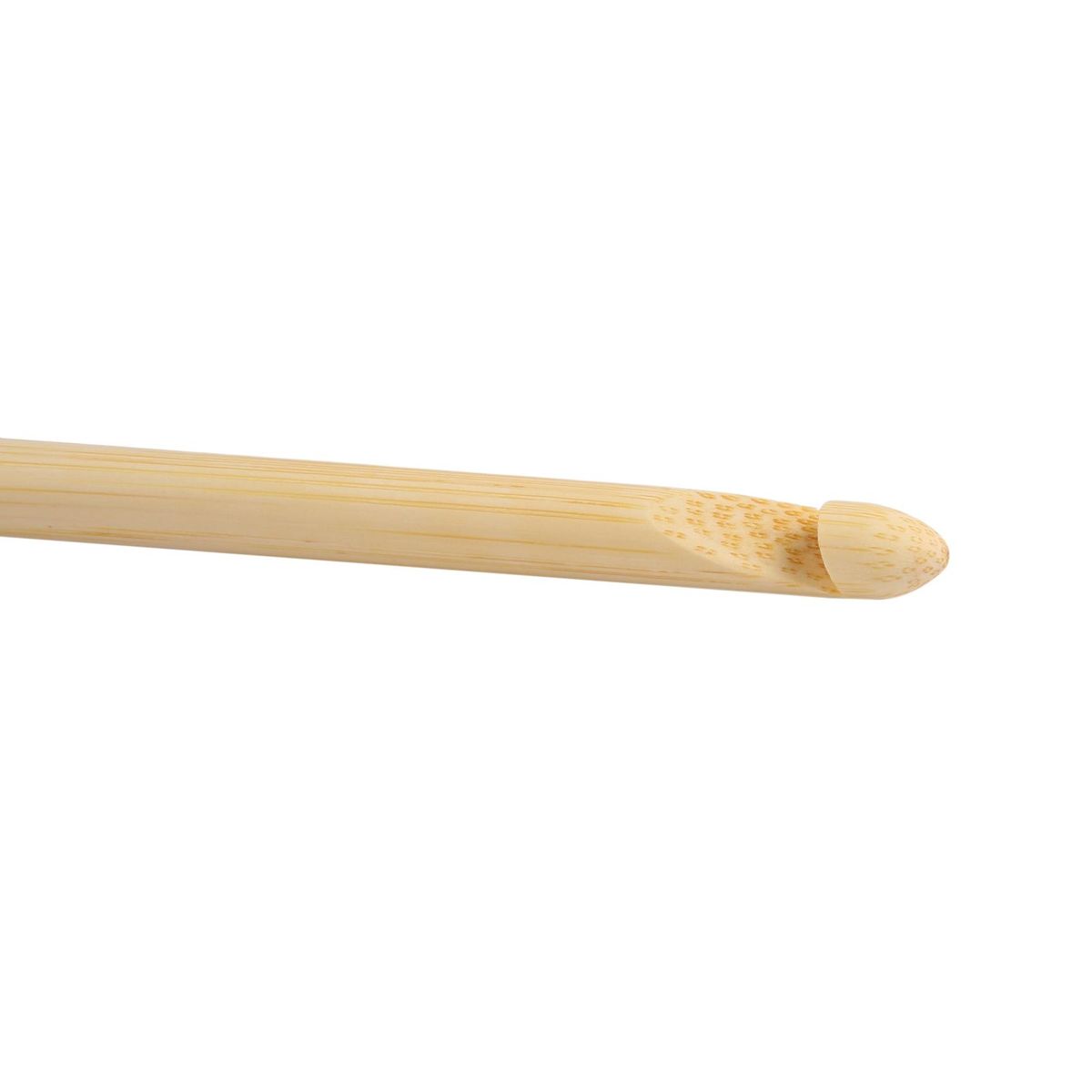 Natural Color Natural Bamboo Single Pointed Afghan Tunisian Crochet Hooks Needles 25.5Cm-25Cm Long,1 Set 12 Pcs/Set