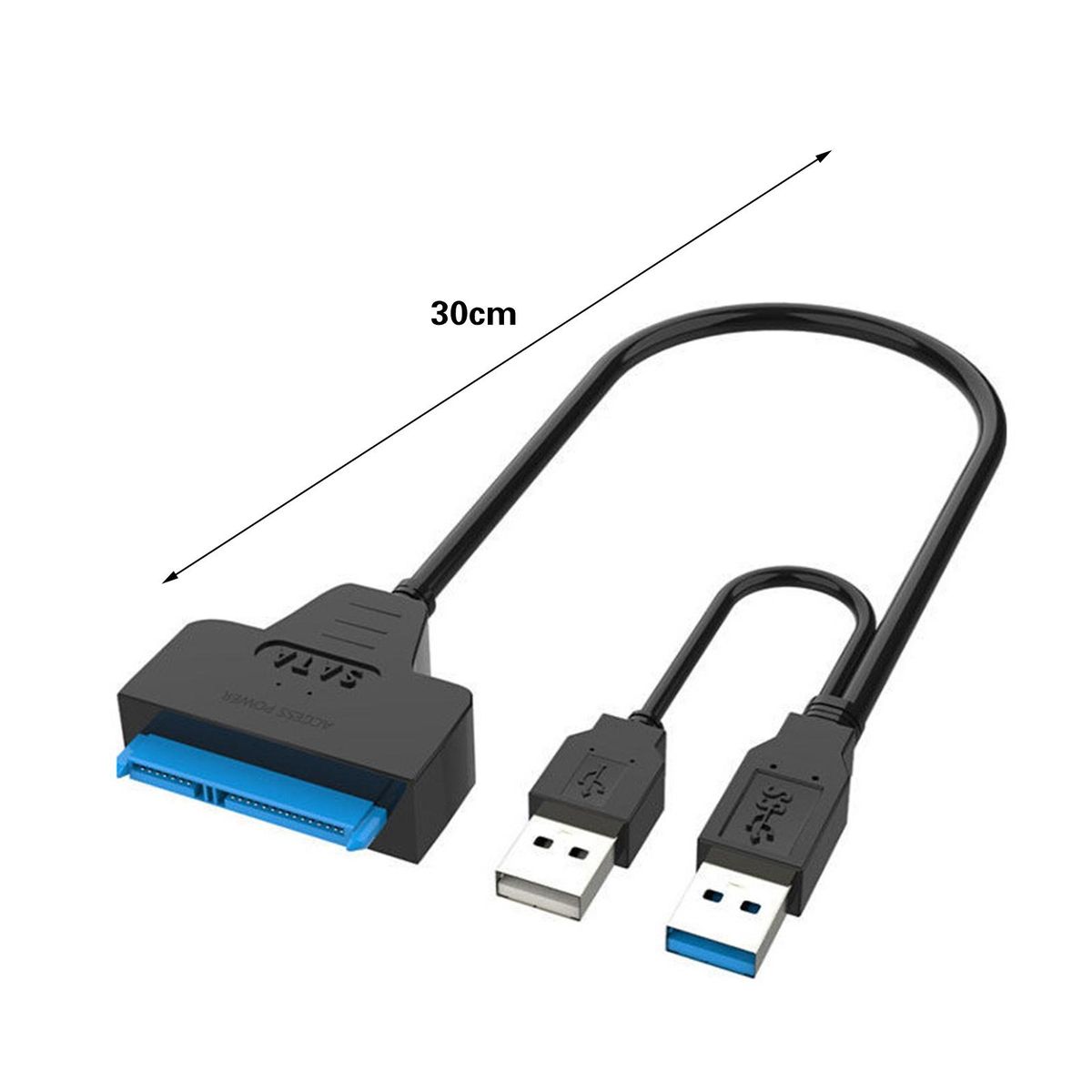 Converter Cable USB 3.0 to Hard Drive Adapter Black