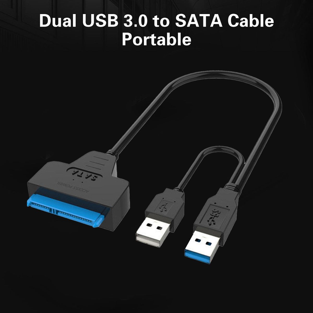 Converter Cable USB 3.0 to Hard Drive Adapter Black