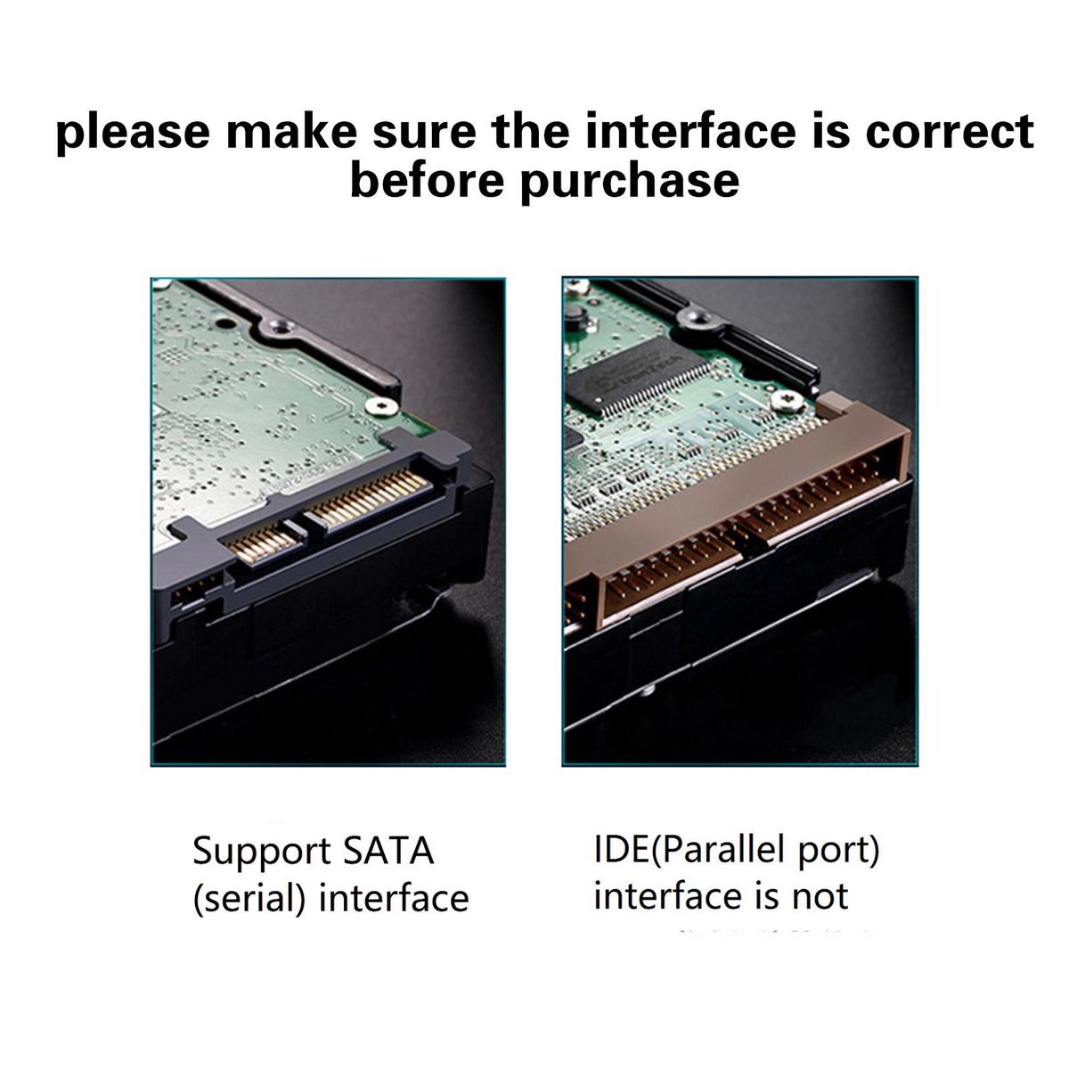 Converter Cable USB 3.0 to Hard Drive Adapter Black