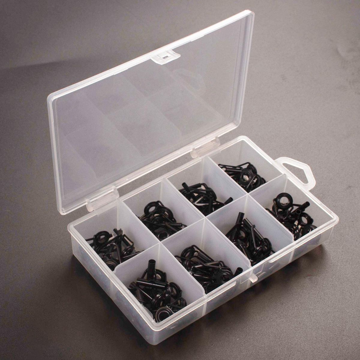 80pcs Fishing Rod Tips Stainless Steel Ceramic Ring Guide Replacement Fishing Rod Repair Kit