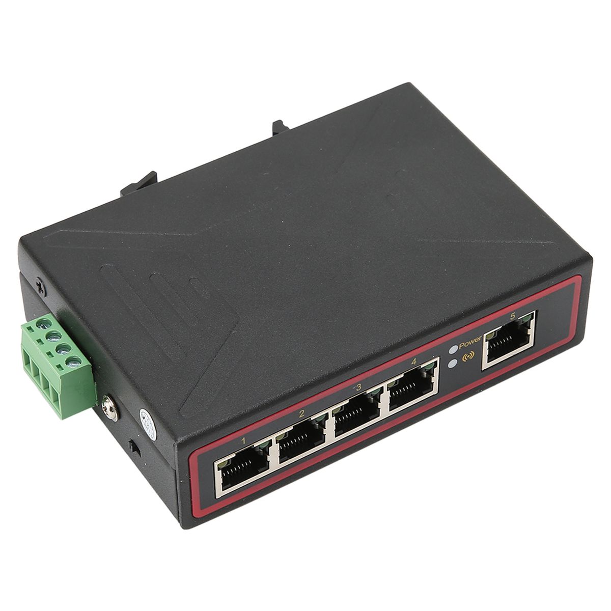 5 Port Ethernet DIN Rail Switch DIN Rail Mounting