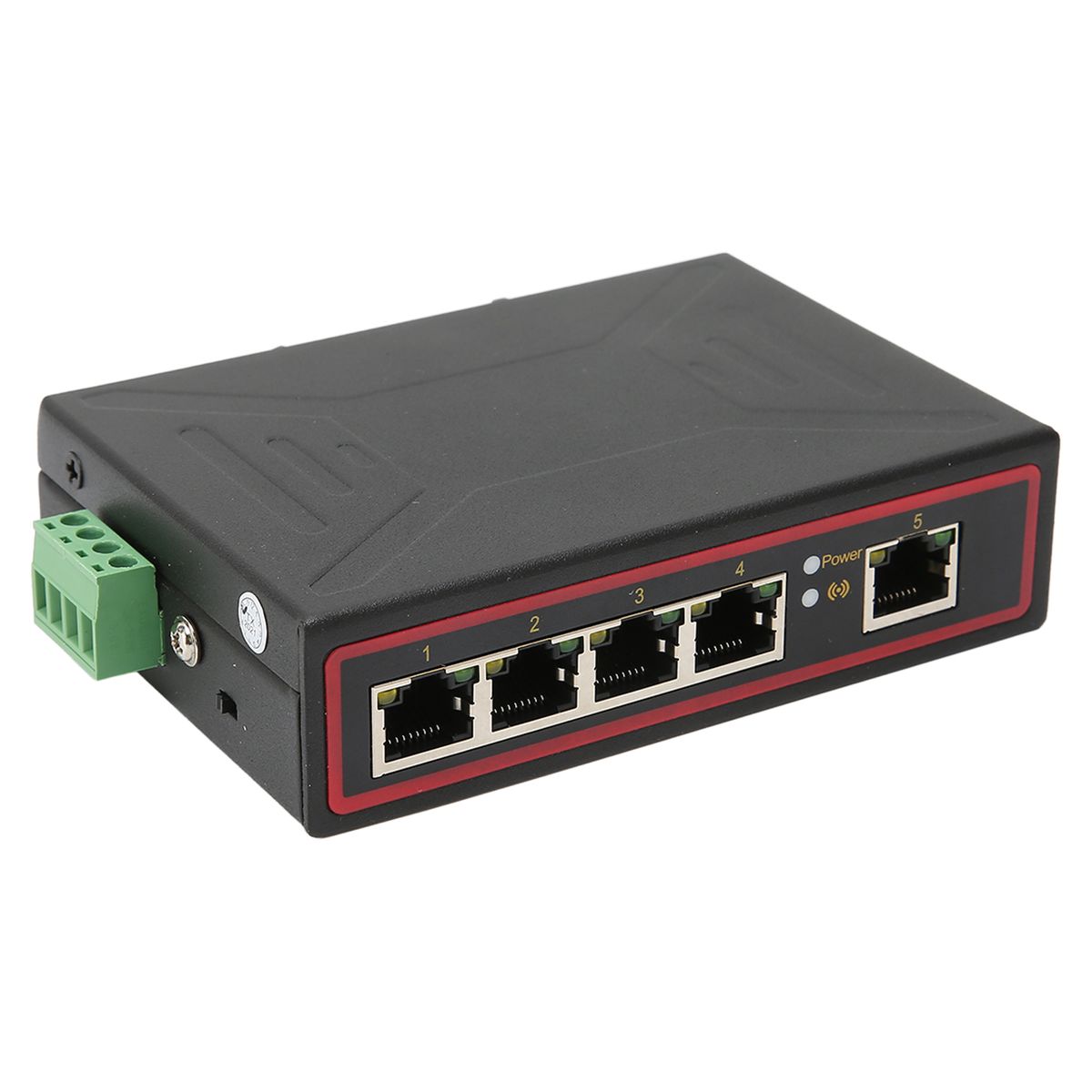5 Port Ethernet DIN Rail Switch DIN Rail Mounting