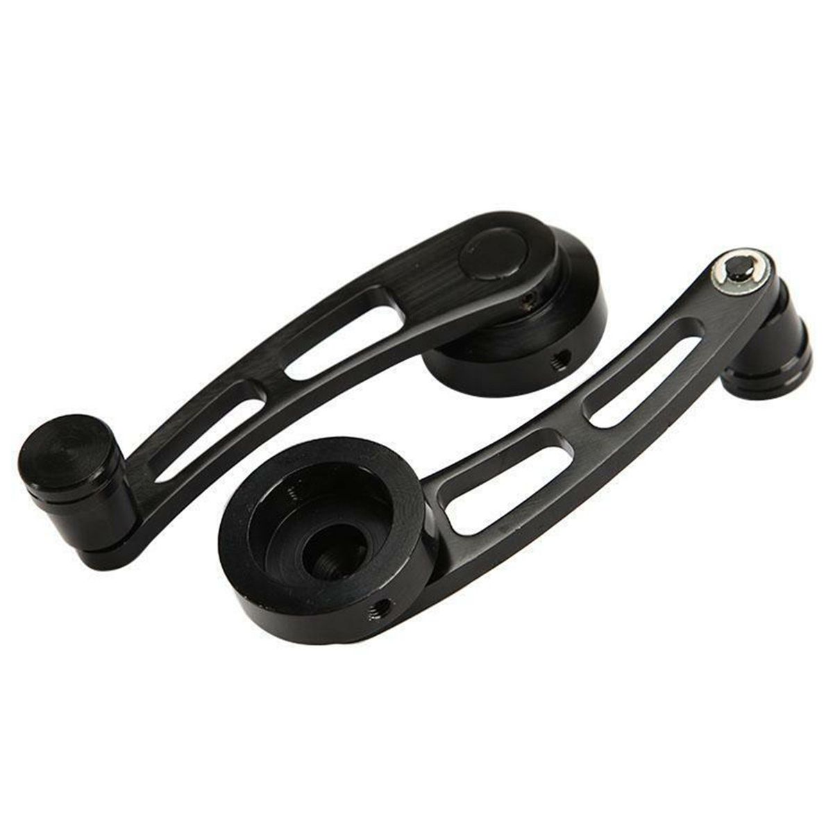 Pair Universal Car Black Billet Aluminum Manual Door Window