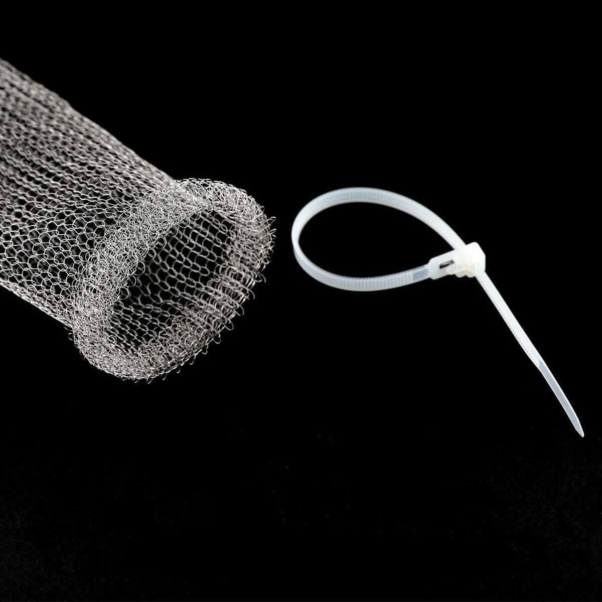 12Pcs Lint Traps with 12 Ties Attach to Washer Sink Hose Stainless Steel Lint Catcher From Clogging