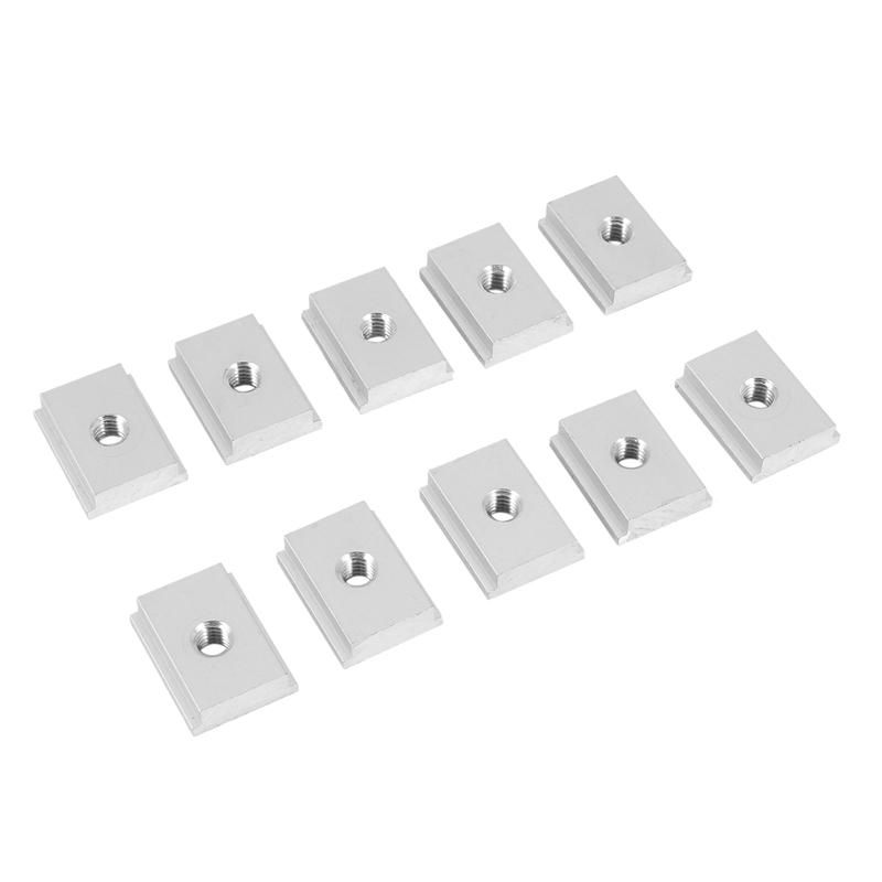 M8 T-Track Slider Sliding Nut Aluminum Alloy T Slot Nut For Woodworking Tool Jigs Screw Slot Fastener 10Pcs
