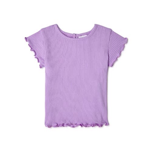 Baby Girls Pinafore Overall, Top & Headband 3 Pieces Outfit Set - Lilac