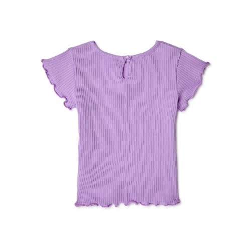 Baby Girls Pinafore Overall, Top & Headband 3 Pieces Outfit Set - Lilac