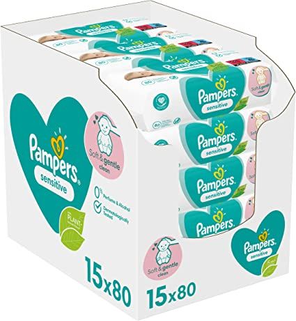 Sensitive Newborn Baby Wipes, Fragrance Free,1200 Count