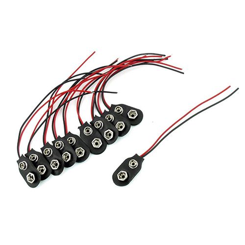 10Pcs Snap 9V Battery Holder Clip On Buckles Connectors-