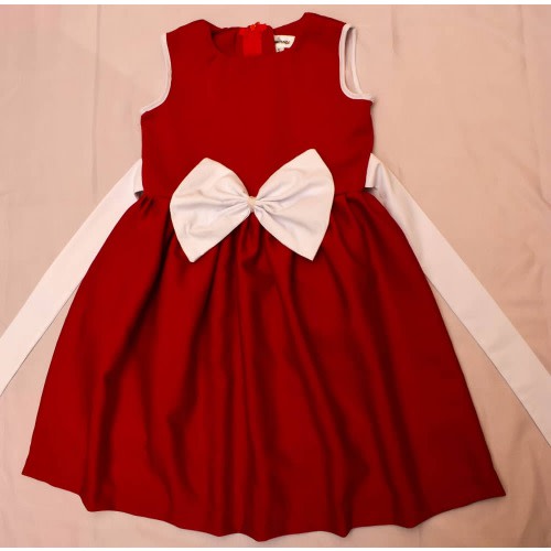 Girl's Dress - Dark Red