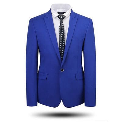 Men's Fitted Suit - Royal Blue