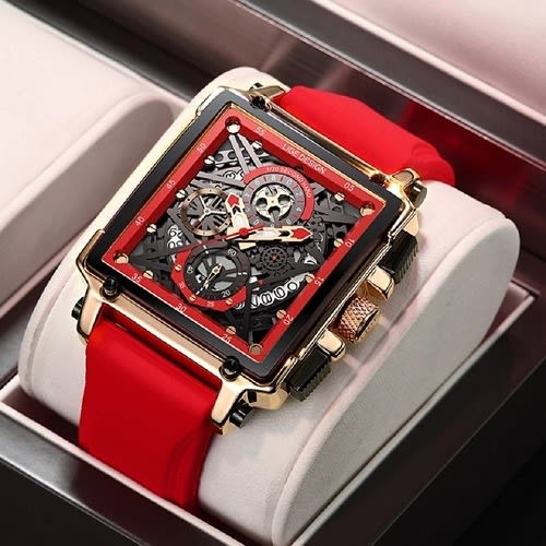 Lige Rubber Watch - Red