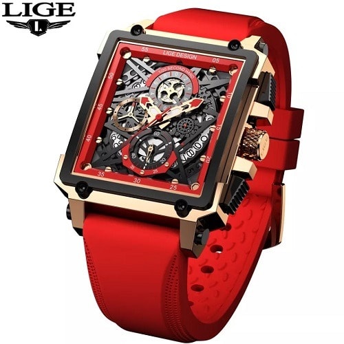 Lige Rubber Watch - Red